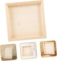 Wood Tray frame with Back Support, for Home Décor, Craft, DIY, Painting, Flower Preservation, Wooden Sheet Craft, Decoupage, Resin Art Work & Decoration (Thickness 1.5cm). 