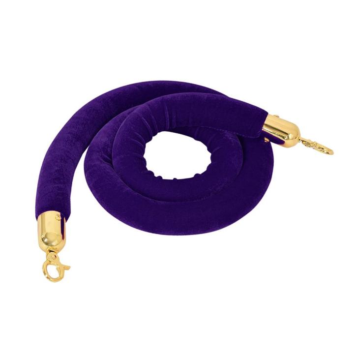 Velvet%20Stanchion%20Ropes,%20Stanchion%20Queue%20Line%20Barrier%20Rope%20Velvet%20Rope,%20Crowd%20Control%20Rope%20Barrier%20with%20Mirror%20Polished%20Hooks%20-%20Purple,%2078.7%20inch%20-%20Image%205