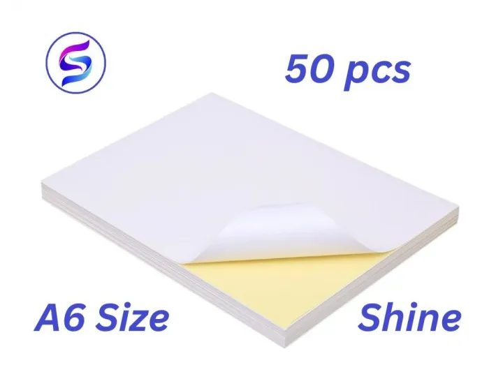 A6%20size%2010.5x14.8cm%20Gloss/Matte%20Printable%20Self%20Adhesive%20Plain%20White%20Sticker%20Paper%2050pcs%20-%20Image%206