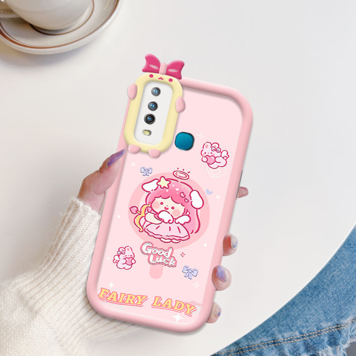 DuBaiNi Case For Vivo Y12 Cartoon Fairy Cute Girl Monster Lens Protective Phone Casing Silicone Soft Cover
