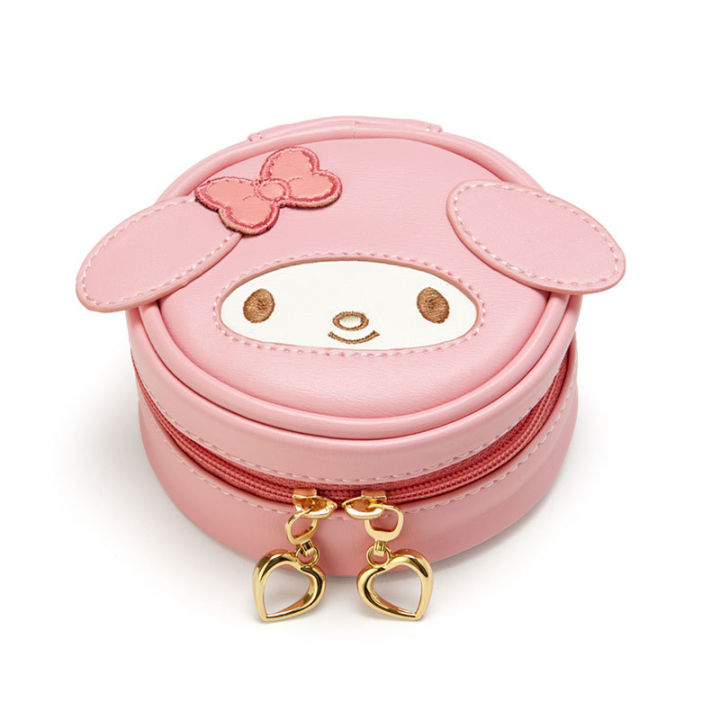 Hello Kitty Kawaii Purses Sanrio My Melody Kuromi Cinnnamoroll Pudding Cute Wallet Storage Jewelry Box Headphone Bags