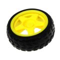 Smart Robot Car Tyres (Tires) 65mm Wheels For Arduino BO Gear Motor Chassis. 