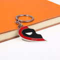 2pices/set Deadpool and Wolverine Keychain Necklace Best Friends Mask Half Love Heart Combine Pendant Choker For Friends Jewelry. 