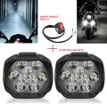 1pc Universal Round Motorcycle LED Head lamp 6W 9Led Distance Light Refit Motorcycle Night Work Light Cafe Racer. 