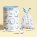 50 Or 100pcs/roll Trash Bags Drawstring Bag Small Garbage Bags Cartoon Rabbit Pattern Household Kitchen Bathroom Trash Bags. 