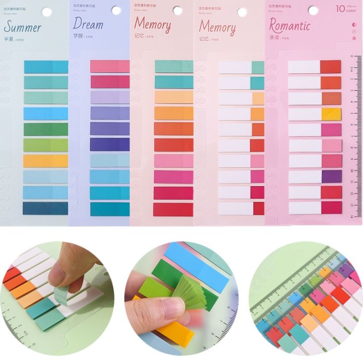 Lables With Ruler Exquisite INS 200Pcs/Set Adhesive Sticky Index Tabs with Ruler ...