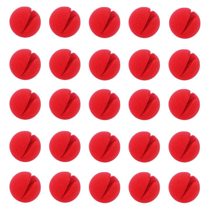 30PCS 2X2Inch Cosplay Noses Red Clown Nose for Party Halloween