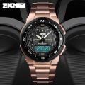 SKMEI Stainless Steel Dual Display Waterproof Watch For Men 1370. 