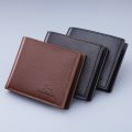 Business Simple Driver License Coins Purse ID Card Holder Leather Money Case Foldable Wallet Men Wallet Slim Billfold. 