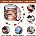 1 Rolls 3mm X 33m 108ft Heat Tape , Heat Transfer Tape , Heat Resistant Tape,Thermal Tape,Sublimation Tape,Heat Vinyl Press Tape,High Temperature Tape for DIY T-Shirt,Electronics,No Residue,, Brown. 