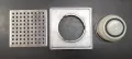 Miller 3 pc Auto Gully Cover 6'' x 6'' Heavy Floor Drain Strainer Bathroom Stainless Steel. 