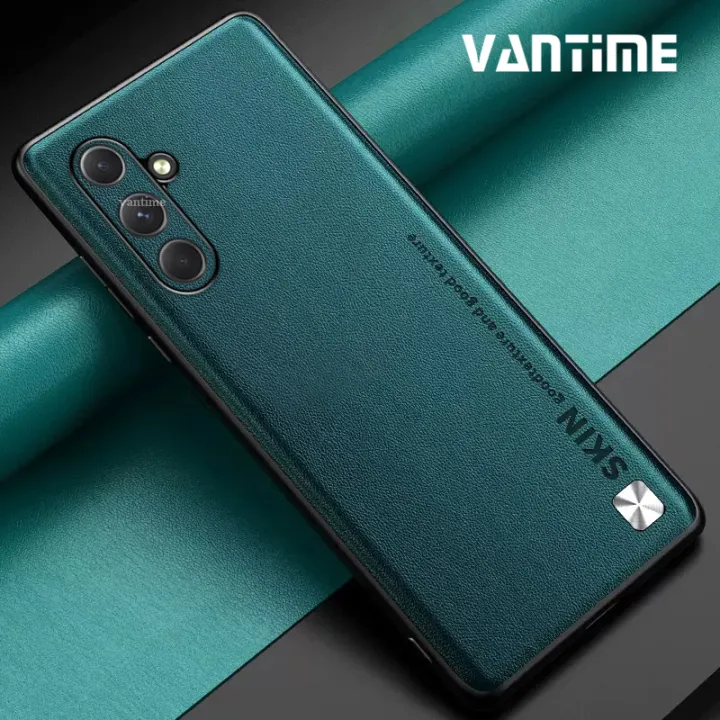 Vantime for Samsung Galaxy A35 A55 5G Case Synthetic Leather Slim Matte Hard Cover