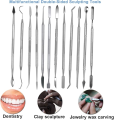 Premium Wax Carving Tools Set – 12 Pcs Stainless Steel Wax & Clay Sculpting Tools – Double Ended Dental and Wax Carvers Tools for Carving Modeling Sculpting and Shaping. 