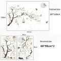 White Cherry Blossom Tree Lotus Flower  Butterfly Fairy Girl Flower Border Wall Decoration Sticker TV Frame Sticker Kitchen Living Room Decoration Star Room Deco Wall Stickers Stars Tree Wedding Nursery Decorative. 