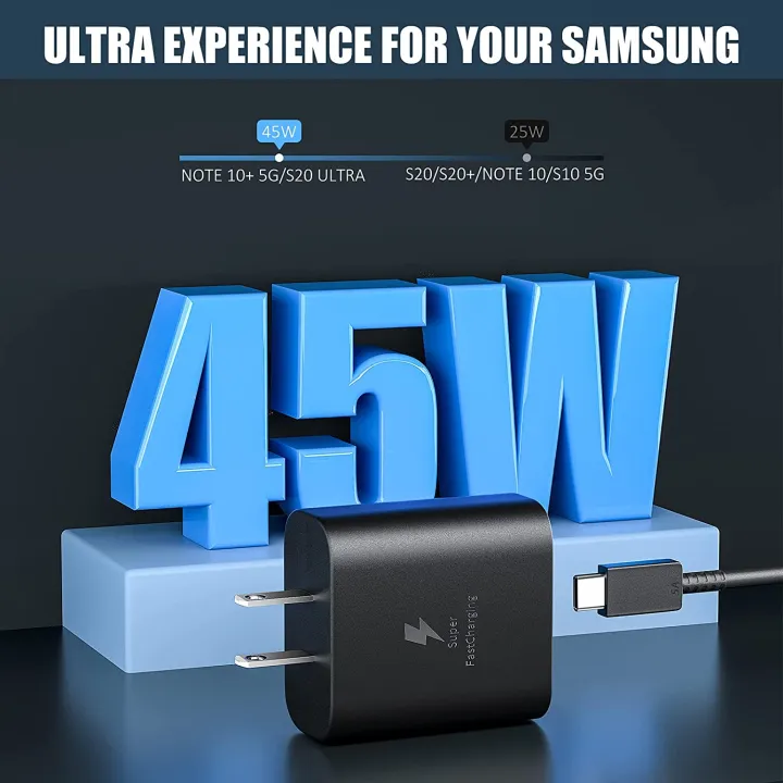 Samsung%2045W%20USB-C%20Power%20Adapter%20Super%20Fast%20Charger%20Type%20C%20US%20Plug%20Wall%20Charger%20for%20Samsung%20Galaxy%20S23%20Ultra%20S23+%20S22%20Ultra%20S21%20S20%20Ultra%20Note%2020%20Note%2010+%20Z%20Fold%204%20Z%20Flip4%20A91%20Tab%20S7%20S8%20with%205A%20Fast%20Charging%20Cable%20-%20Image%204