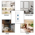 Ethernet Wall Plate with Low Voltage Mounting Bracket,Single Gang 2 Port Cat6 Keystone Ethernet Cable Wall Outlet. 