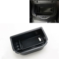 1 Piece Car Center Console Armrest Storage Box Black Organiser Accessories for Nissan Navara D23 NP300 2015-2019. 