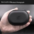 For BA10 AS10 ES4 KZ Earphones Oval Storage Bag Wired Headphones Luxury PU Zipper Storage Box Portable Hold Case Container for iPhone. 