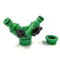 2-Way Garden Tap Water Splitter 1/2" 3/4" Female Thread Y Type Watering Adjustable Switch Controller Valve Huiye. 