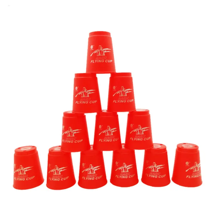 12Pcs/Set Speed Cups Game Rapid Game Sport Flying Stacking Children Funny Gift Speed Game Funny Indoor Game