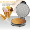 1200W Electric Ice Cream Cone Maker With Roller Waffle Cone and Bowl Maker Nonstick Waffle Baking Iron Machine Stainless Steel Housing for Home Breakfast. 