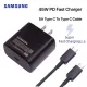 Samsung 45W Original Super Fast Charging Travel Charger with USB-C To USB-C Type C To Type C cable  for Samsung Galaxy S23 Ultra S22 S21 S20 Note20 Note 10+ Tab S8 S9. 