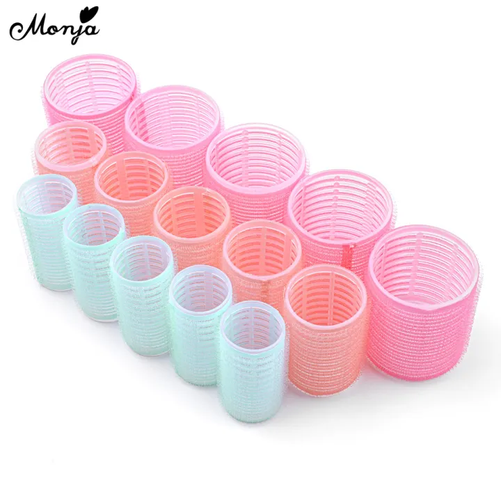 Monja%206Pcs/Set%20Hair%20Roller%20Multiple%20Size%20Natural%20Curls%20Curlers%20Self-adhesive%20Roller%20Fluffy%20Hair%20Home%20Use%20Styling%20Tools%20-%20Image%204