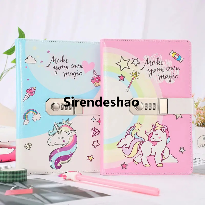 Sirendeshao dairy books for girls Unicorn Secret Diary with Code Lock ...