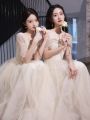 Bridesmaid Dress Champagne 2024 New Summer Senior Sisters Group Niche Long Slimming Evening Dress Dress Women. 