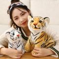 Tiger Plush Toy Stuffed Lifelike Animal Toys for Children 23CM Yellow. 