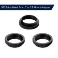 3PCS/Lot Metal 5mm C to CS Mount Adapter. 