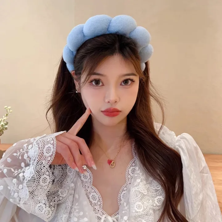 Sponge%20Headbands%20For%20Women%20Girls%20Puffy%20Hair%20Band%20Makeup%20Bubble%20Terry%20Cloth%20Co%20Spa%20Retro%20Hairband%20Women%20Hair%20Accessories%20Headwear%20Lingxue%20-%20Image%203