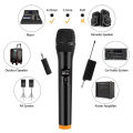 Wireless Professional UHF Microphone with Wireless Receiver | Wireless Mic FM Mic with Rechargeable Receiver Dynamic Handheld Microphones. 
