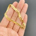 Qingwen 18k gold pawnable saudi gold original 5MM lucky charm money Catcher Bracelet For Woman Men gift. 
