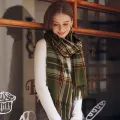 Women's Fashion Scottish Style Tartan Warm Scarf Plaid Soft Long Wrap Shawl Christmas Valentine's Day for Girlfrend Wife Mom. 