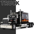 1:24 American Heavy Diecast Models Truck Trailer Head Alloy Collectible Diecast Vehicles with Lights and Sounds. 