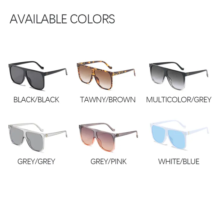 New%20Fashion%20Large%20Frame%20Sunglasses%20Multi-colored%20Large%20Rim%20Glasses%20Hundred%20Match%20Sunglasses%20Female%20-%20Image%203
