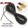 10M Antenna Connector RP-SMA Extension Cable Cord Line For WiFi Wireless Router. 