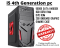 I5 4th Generation 8GB Gaming PC_i5 4th Gen PC_500GB Hardisk_DVD Rom_Computer_Gaming PC. 