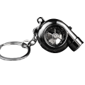 Car Turbo Spinner Keychain with Real Sound and LED Light Mini Turbocharger Key Chain for Car Keys Replacement ,A. 