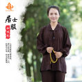 Costume Lay Buddhist Clothes Men's Summer Meditation Clothing s Clothes Women's Haiqing Haiqing Practice Cotton Style Meditation Clothes Tang Suit. 