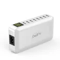 KOGEEK 8 Ports Smart USB Charger 50W 8A Multi Port USB Hub with LCD Display Fast Charging Wall Charger Power Adapter with 4ft Long Power Cord. 