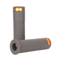 Scooter Hand Bar Grips with Turn Signal Light Handlebar for / E-Scooters Handle with Slot Grip Gray. 