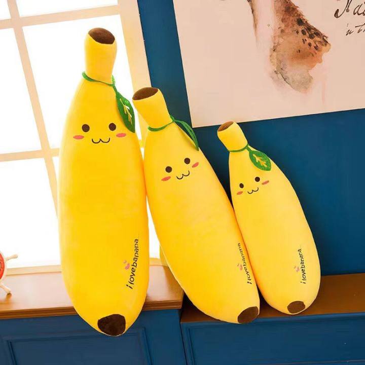 Banana Plush Toy Cute Soft Toy Hugging Sleeping Plushie Pillow Simulation Fruit Pillow Doll Baby Kid Birthday Gift Children's Toys