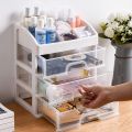 Makeup Organizer with 1 Drawer Storage Unit | Large Capacity Clear Display case for Jewelry, Cosmetics, Makeup and Desktop Units (Size - 270mm x 170mm x 235mm. 