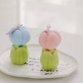Tulip Flower Scented Candle Cute Handmade Soy Wax Aromatherapy Candles Wedding Birthday Party Home Decor Gift Photo Props. 