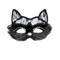 【HUT】 Sexy Leather Cat Mask Women Masquerade Mask Women Girls Sexy Lace Black Cat Eye Mask For Cosplay Christmas Halloween Party. 