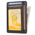 Blocking Wallet Holder Money Clip ID Card Case Protection Purse Men PU Leather Wallet. 