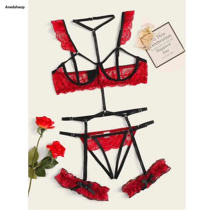 Anedshaop%20Women%20Underwire%20Lingerie%20Set%202pcs%20Halter%20Lace%20Panel%20Garters%202025%20New%20Sleepwear%20Pajama%20Sets%20Clothing%20Seductive%20Lingerie%20-%20Image%204