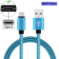 BBYP 【happy one】1/2/3Meter Android USB Charger 25cm Short Cabel Nylon New style Long Kabel for 9 Mix 4 Redmi Note 7 8 Pro Samsung 10 Plus. 